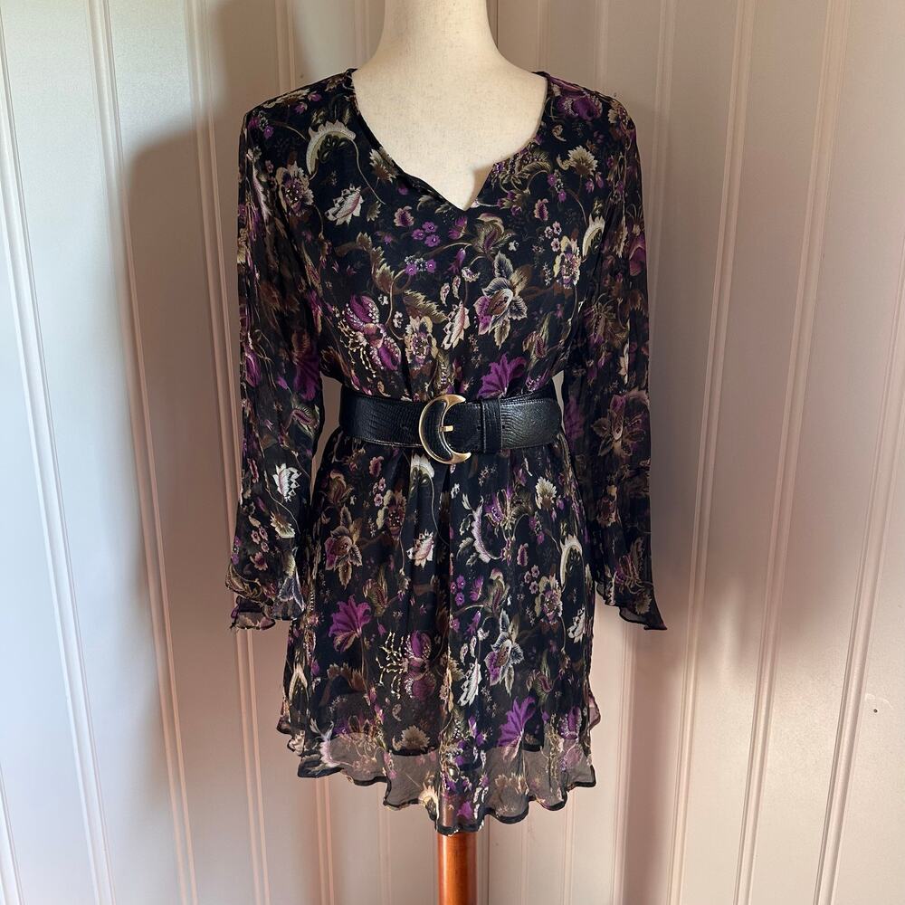Vintage Y2K Silk Fairy Beaded Top 1X